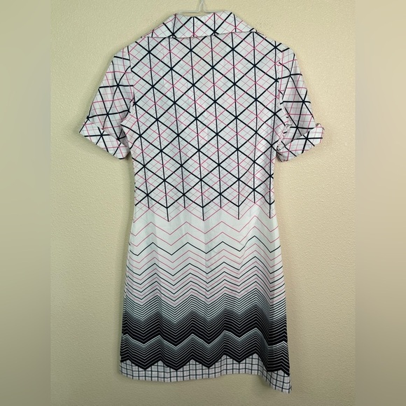 VINTAGE 70's LANVIN Geometrical dress size 10 - Picture 3 of 3